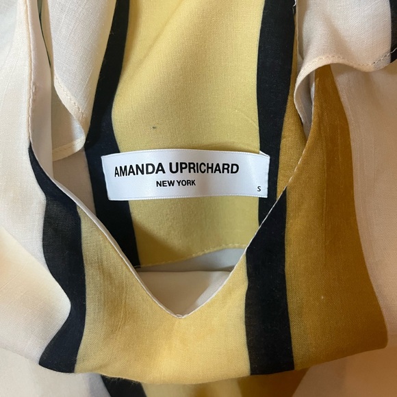 Amanda Uprichard Yellow and Black Striped Top. Size S - Picture 4 of 4